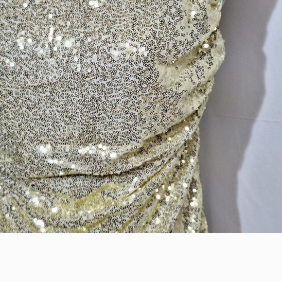 Sequin Tank Top Sleeveless Sparkle Shimmer Camisole Party Club Cocktail large. - Picture 5 of 8